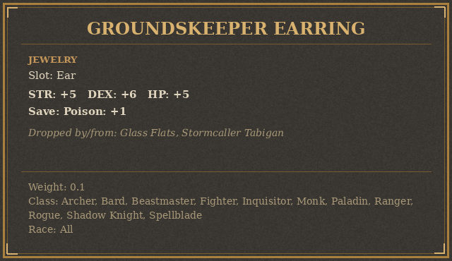 Groundskeeper Earring