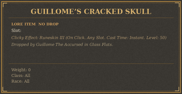 Guillome’s Cracked Skull