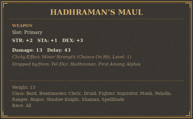 Hadhraman’s Maul