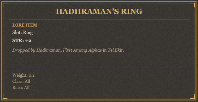 Hadhraman’s Ring