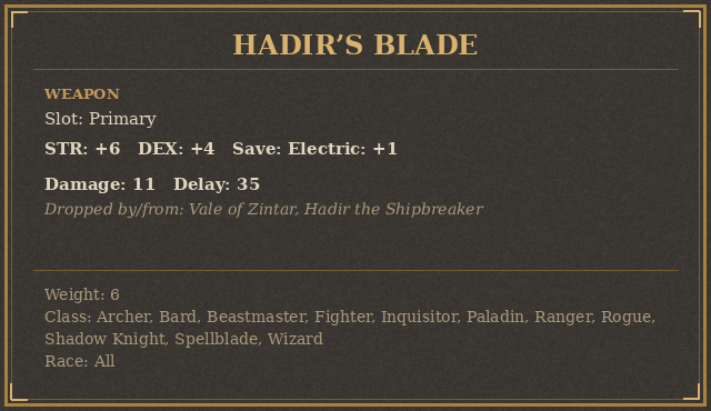 Hadir’s Blade