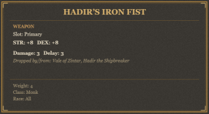 Hadir’s Iron Fist