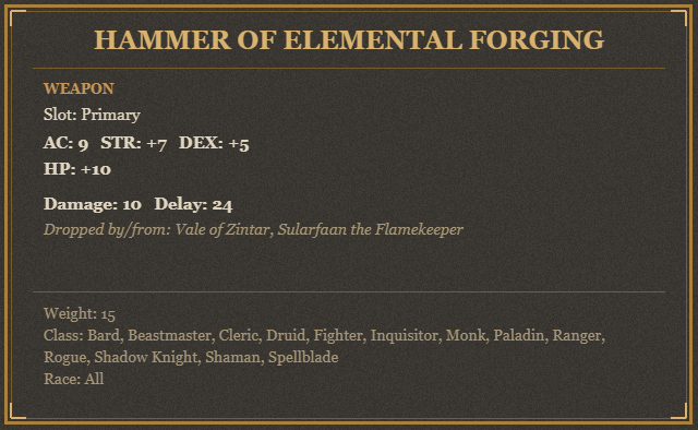 Hammer of Elemental Forging