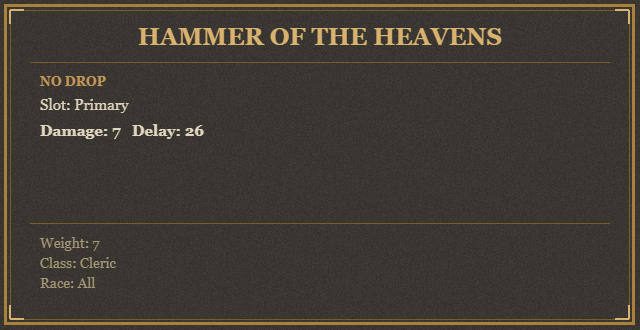Hammer of the Heavens