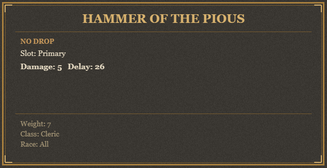 Hammer of the Pious