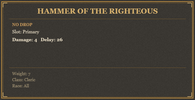 Hammer of the Righteous