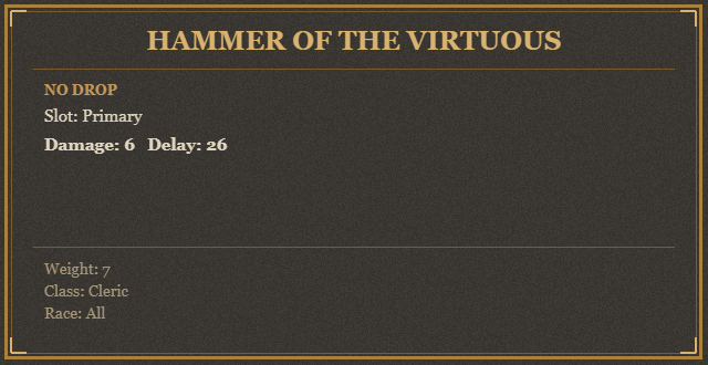 Hammer of the Virtuous