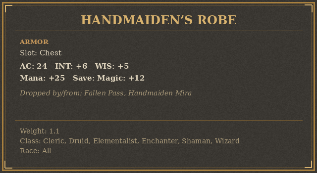 Handmaiden’s Robe