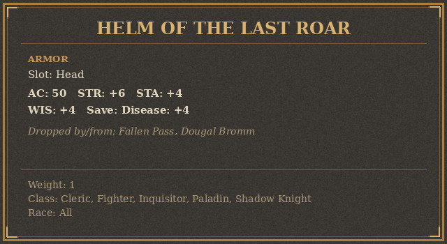 Helm of the Last Roar
