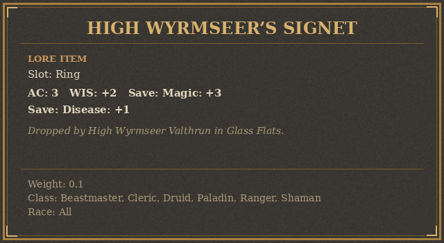 High Wyrmseer’s Signet