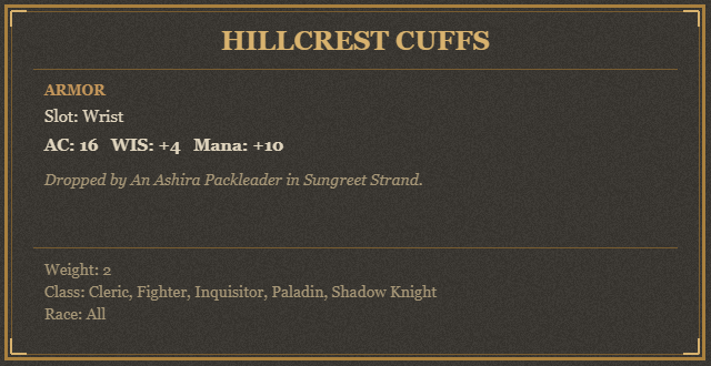 Hillcrest Cuffs