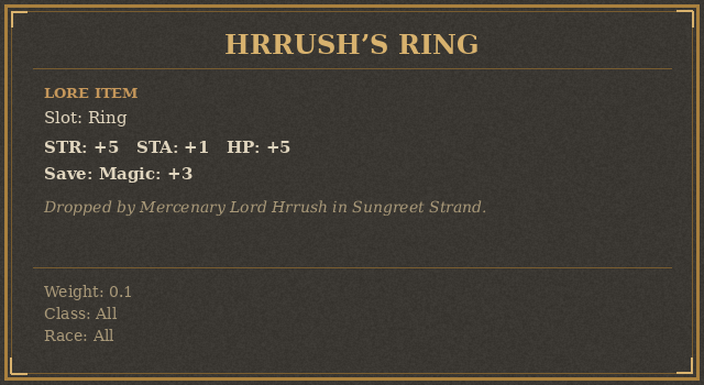 Hrrush’s Ring