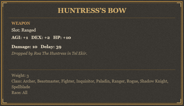 Huntress’s Bow