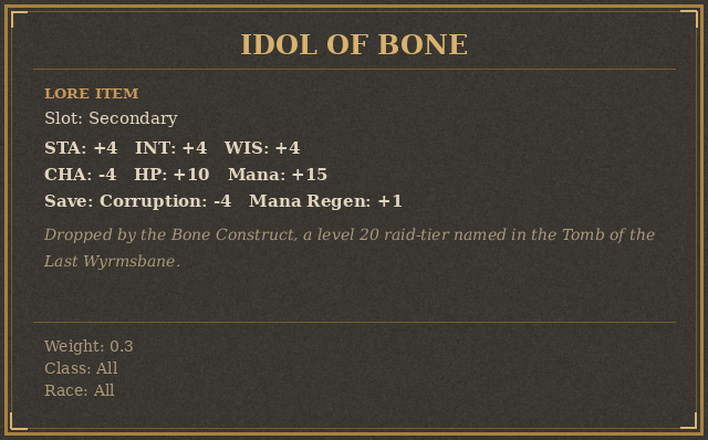 Idol of Bone