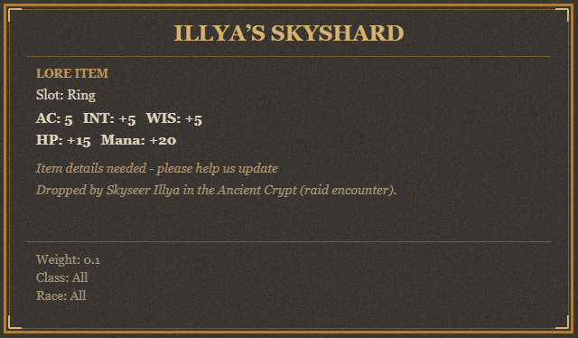 Illya’s Skyshard