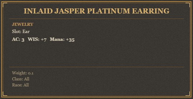 Inlaid Jasper Platinum Earring