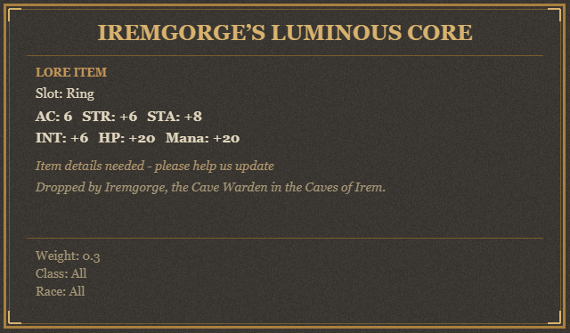 Iremgorge’s Luminous Core