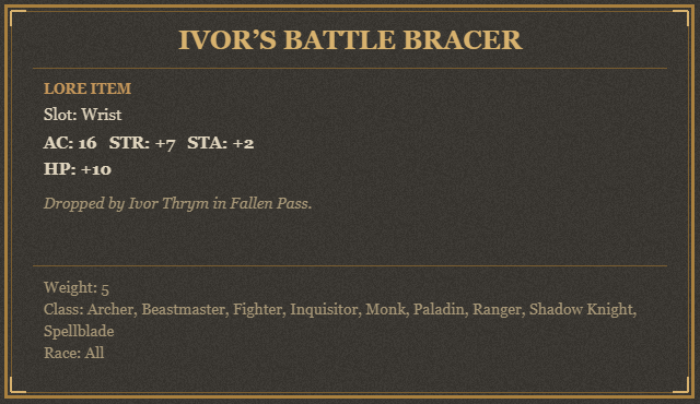 Ivor’s Battle Bracer