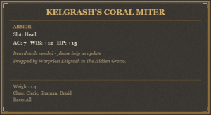 Kelgrash’s Coral Miter