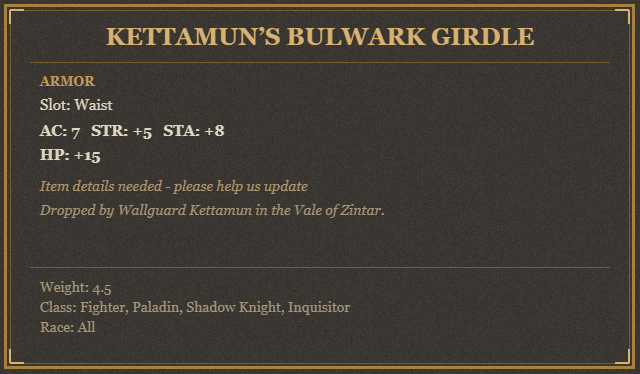 Kettamun’s Bulwark Girdle