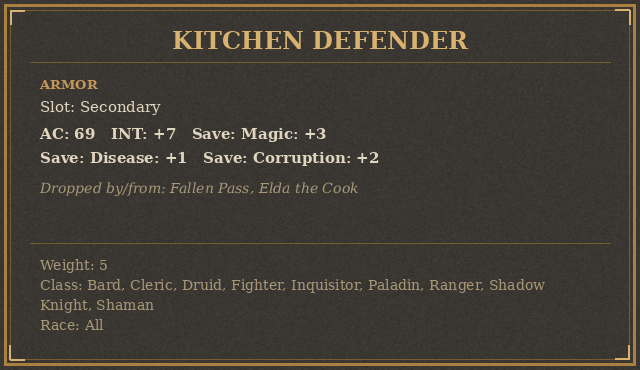 Kitchen Defender