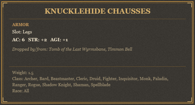 Knucklehide Chausses