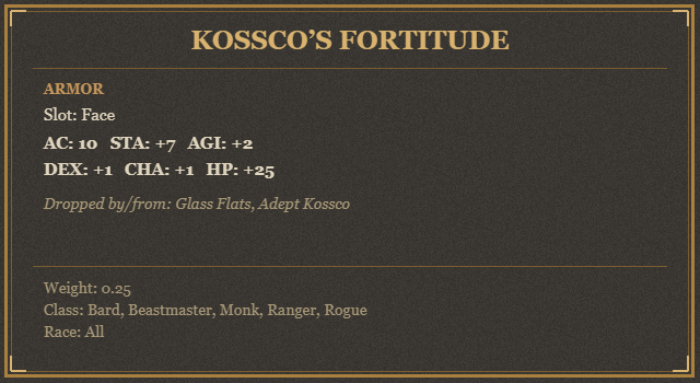 Kossco’s Fortitude