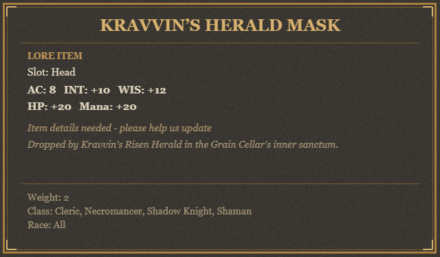 Kravvin’s Herald Mask