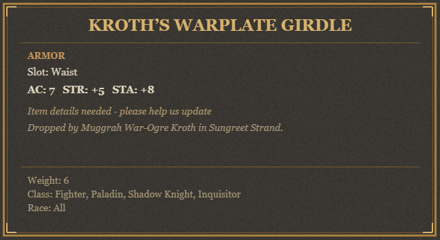 Kroth’s Warplate Girdle
