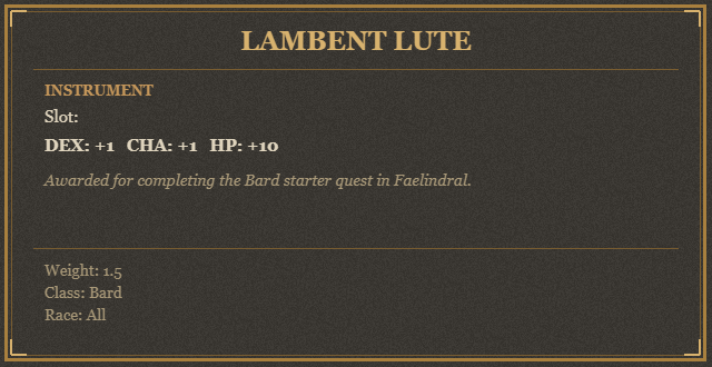 Lambent Lute