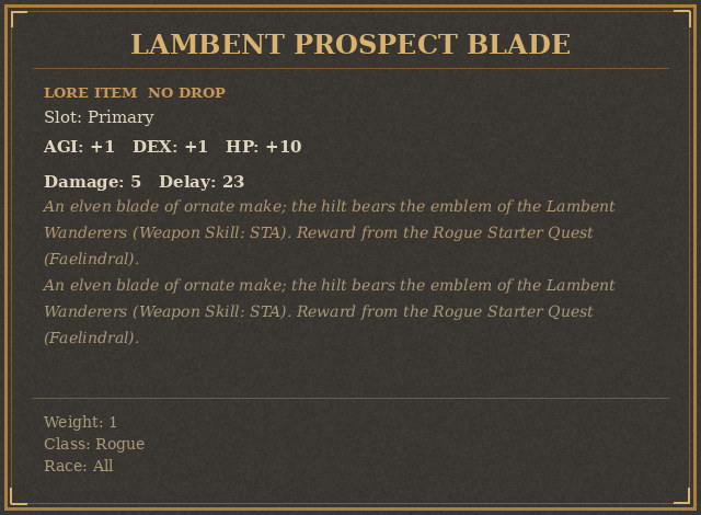 Lambent Prospect Blade