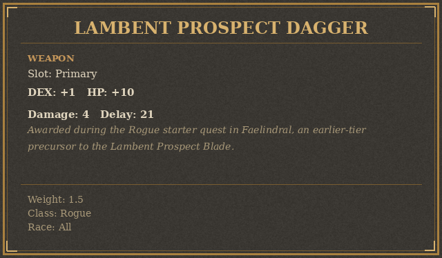 Lambent Prospect Dagger