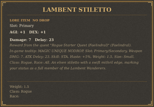 Lambent Stiletto
