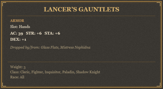 Lancer’s Gauntlets