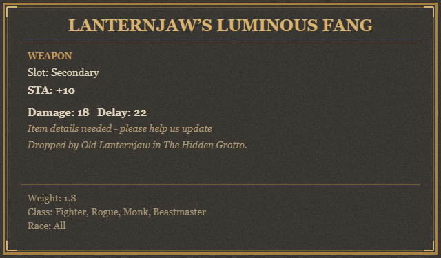 Lanternjaw’s Luminous Fang