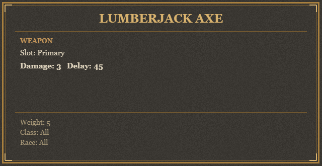 Lumberjack Axe