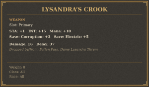 Lysandra’s Crook