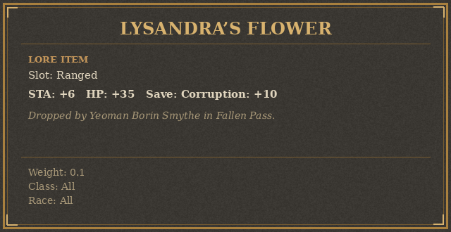 Lysandra’s Flower