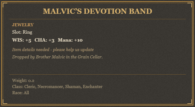 Malvic’s Devotion Band