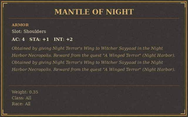 Mantle of Night