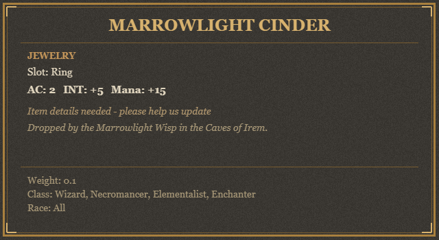 Marrowlight Cinder