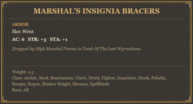 Marshal’s Insignia Bracers