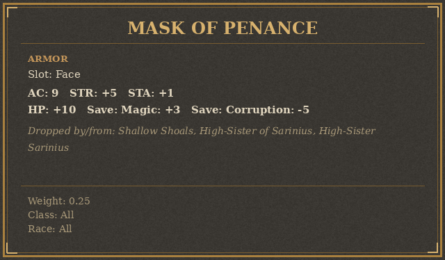 Mask of Penance