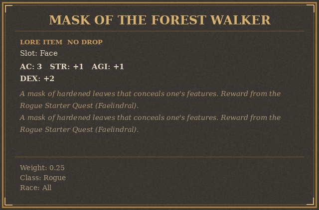 Mask of the Forest Walker