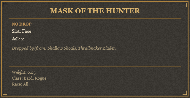 Mask of the Hunter