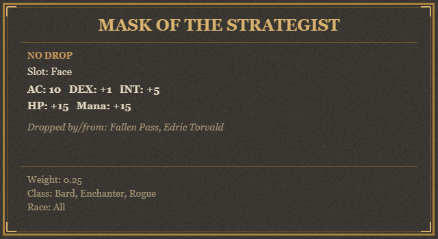 Mask of the Strategist