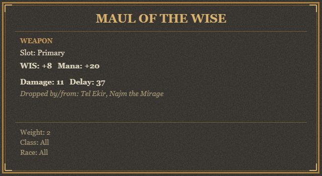 Maul of the Wise