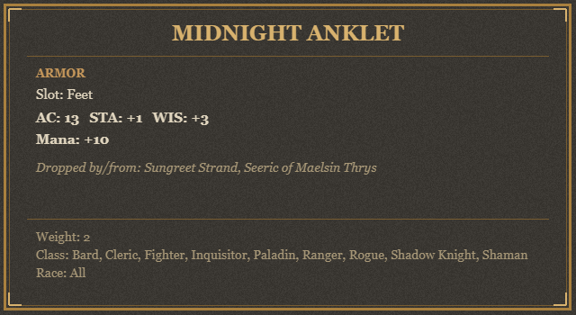 Midnight Anklet