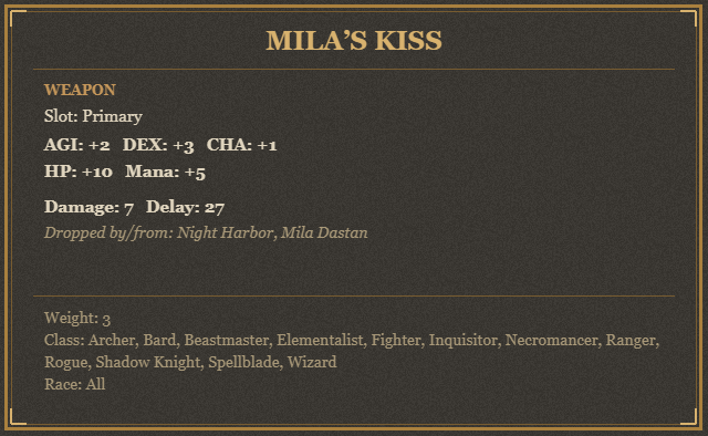 Mila’s Kiss