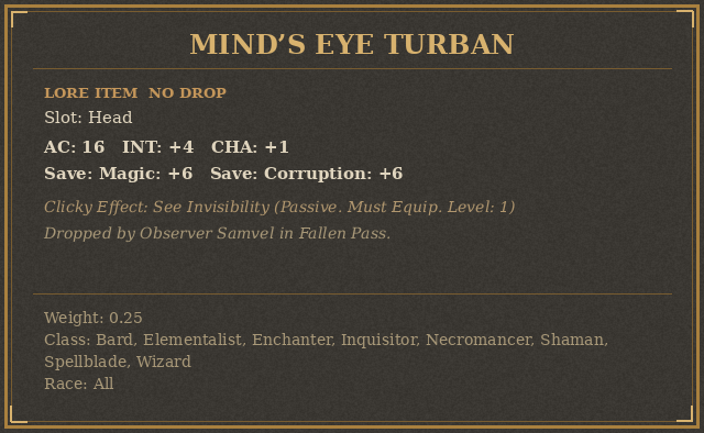 Mind’s Eye Turban